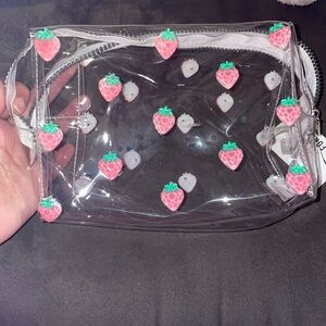 Strawberry pouch/ Makeup bag brand new